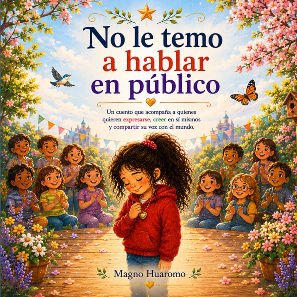 No le temo a hablar en público: Cuento infantil ilustrado sobre valentía, confianza, amor y autoestima para aprender a expresar tu voz con seguridad