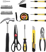 Vista 2 de Juego de herramientas de 40 piezas - Kit de herramientas manuales para el hogar general con caja de herramientas de plástico