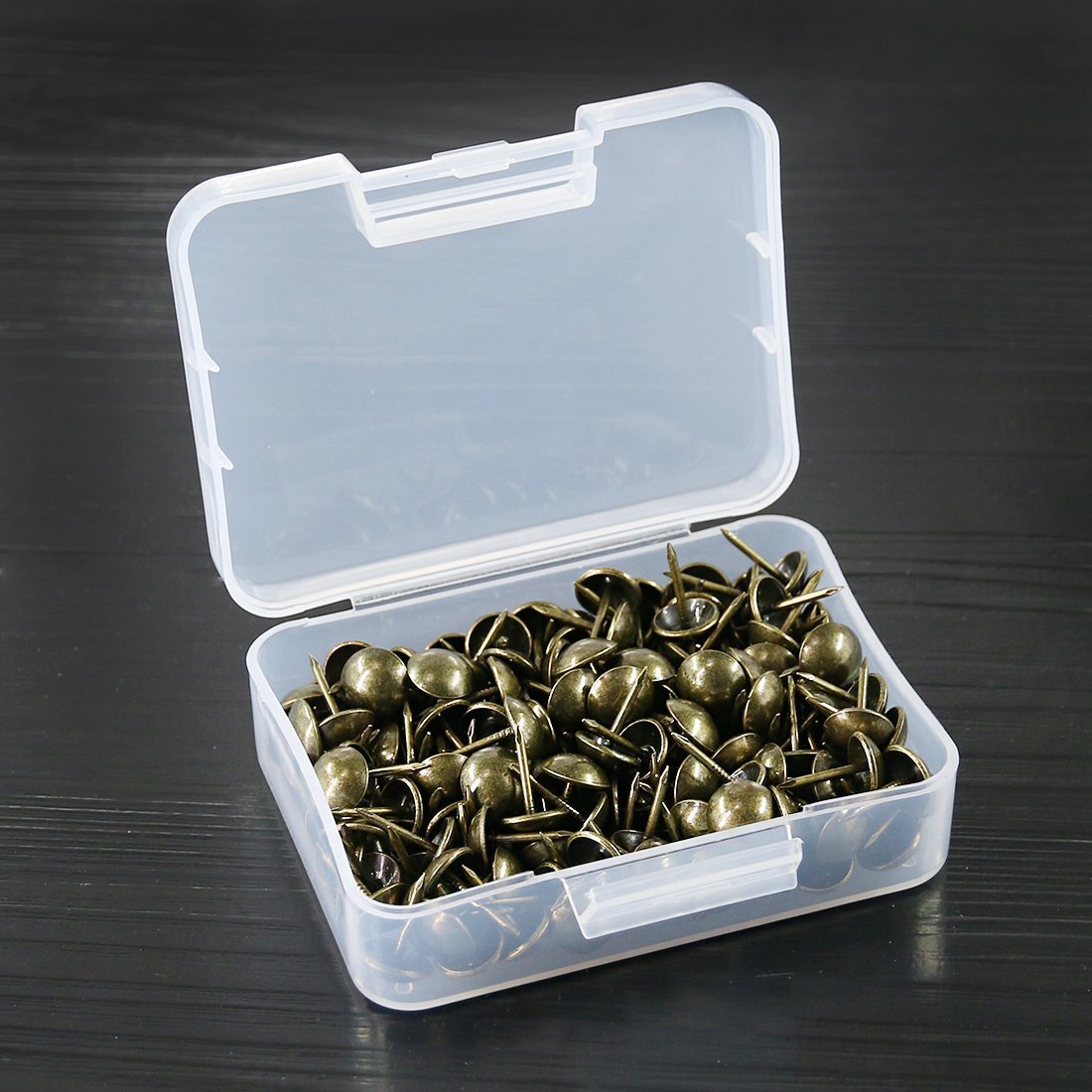 Antique Brass Tacks - 200 Pack for Upholstery & Decor -5