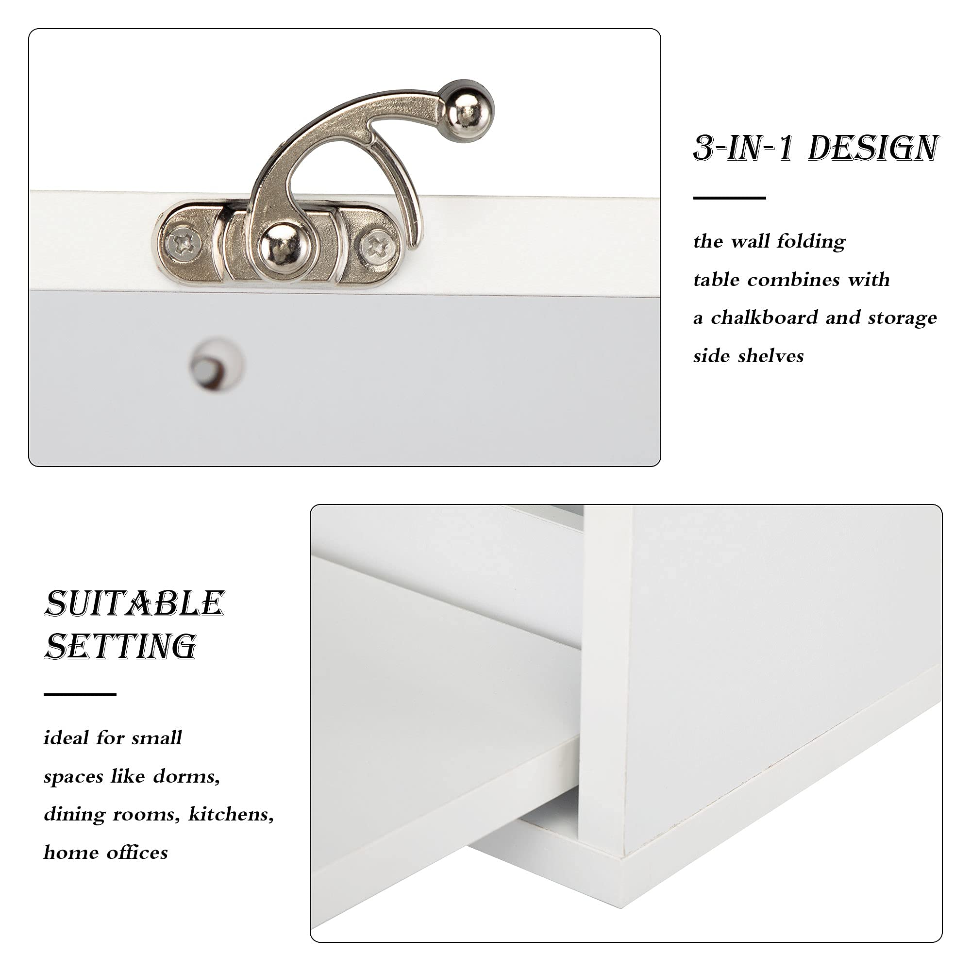 Sandinrayli Wall Mounted Desk Fold Down Table Craft with