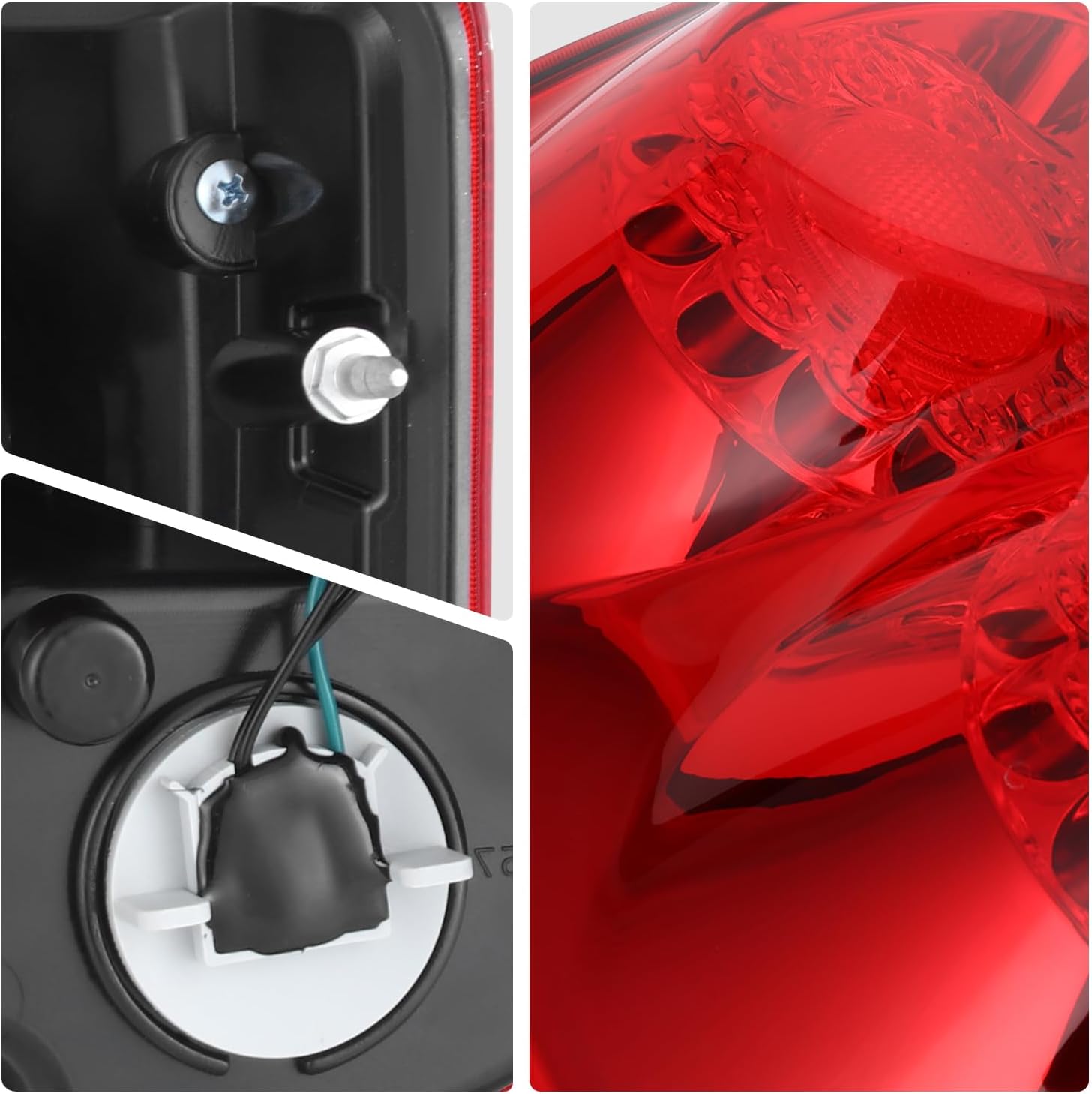 DNA MOTORING Factory OE Style LED/Halogen Pair of Taillight Assembly Compatible With Grand Caravan 2011-2020, CH2800199, CH2801199, OEM-TL-076