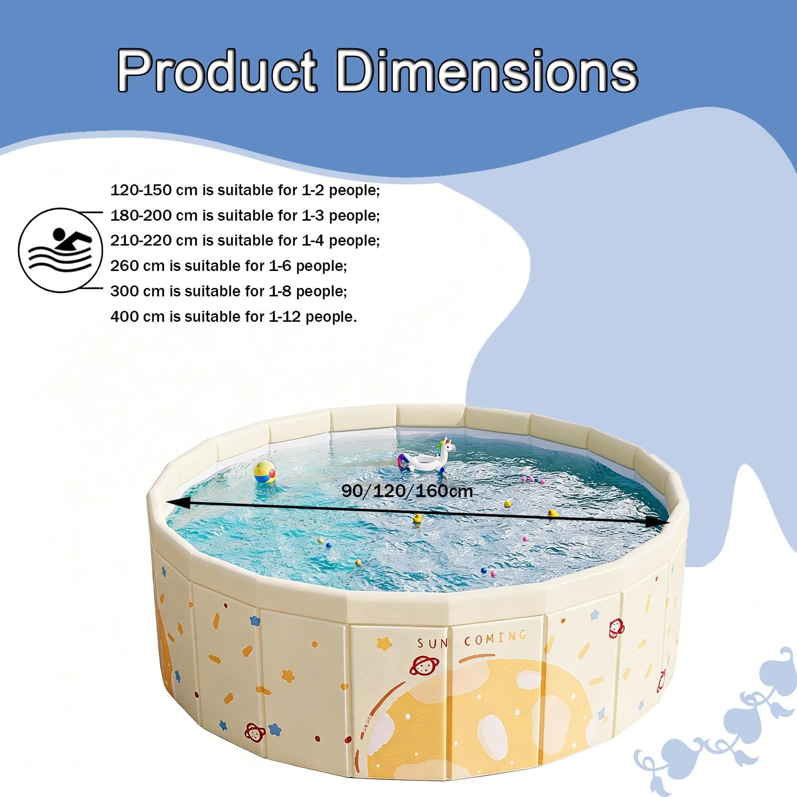 Piscina Plegable Piscina Infantil Redonda Plegable Piscina Pro Frame Piscina Familiar Elevada Piscina De Jardín Exterior(90cm/35.4in)