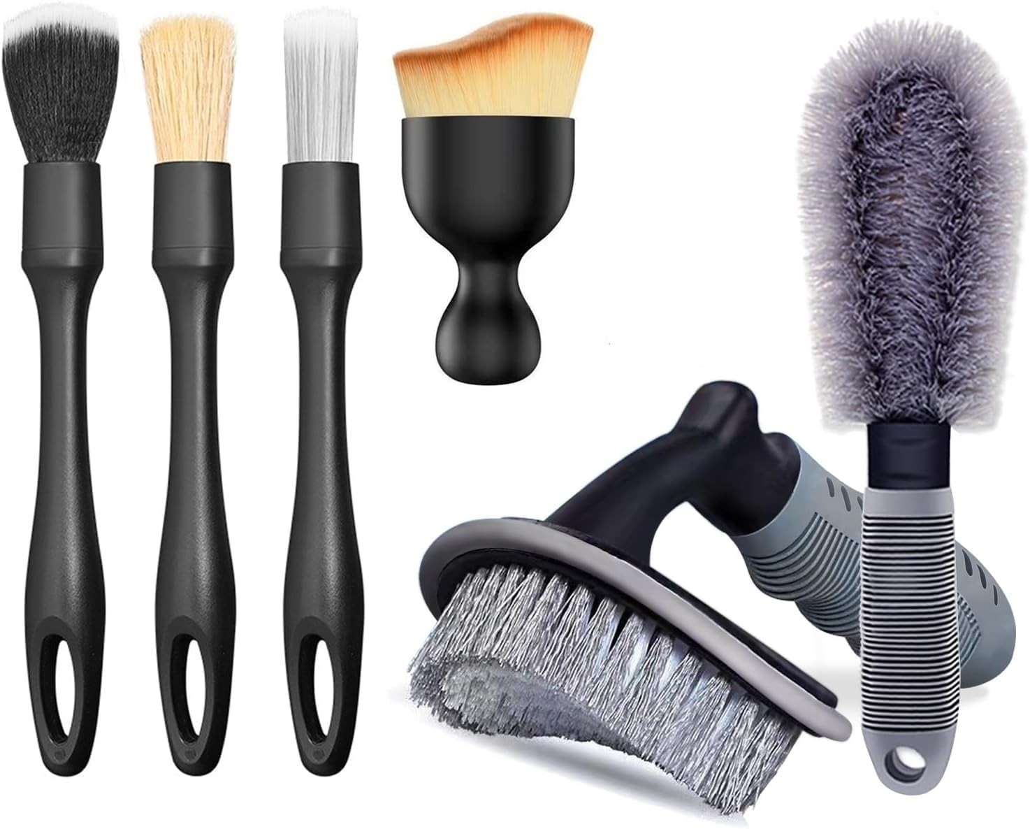 Car Detailing Brush Kit, Drill Brush Attachments Set, Soft Bristle Car Detailing Cleaning Brushes, Wire Brush Set for Wheel Tire Cleaning, Washing & Cleaning for Wheels, Vehicles & Auto Interior6pcs-image-35