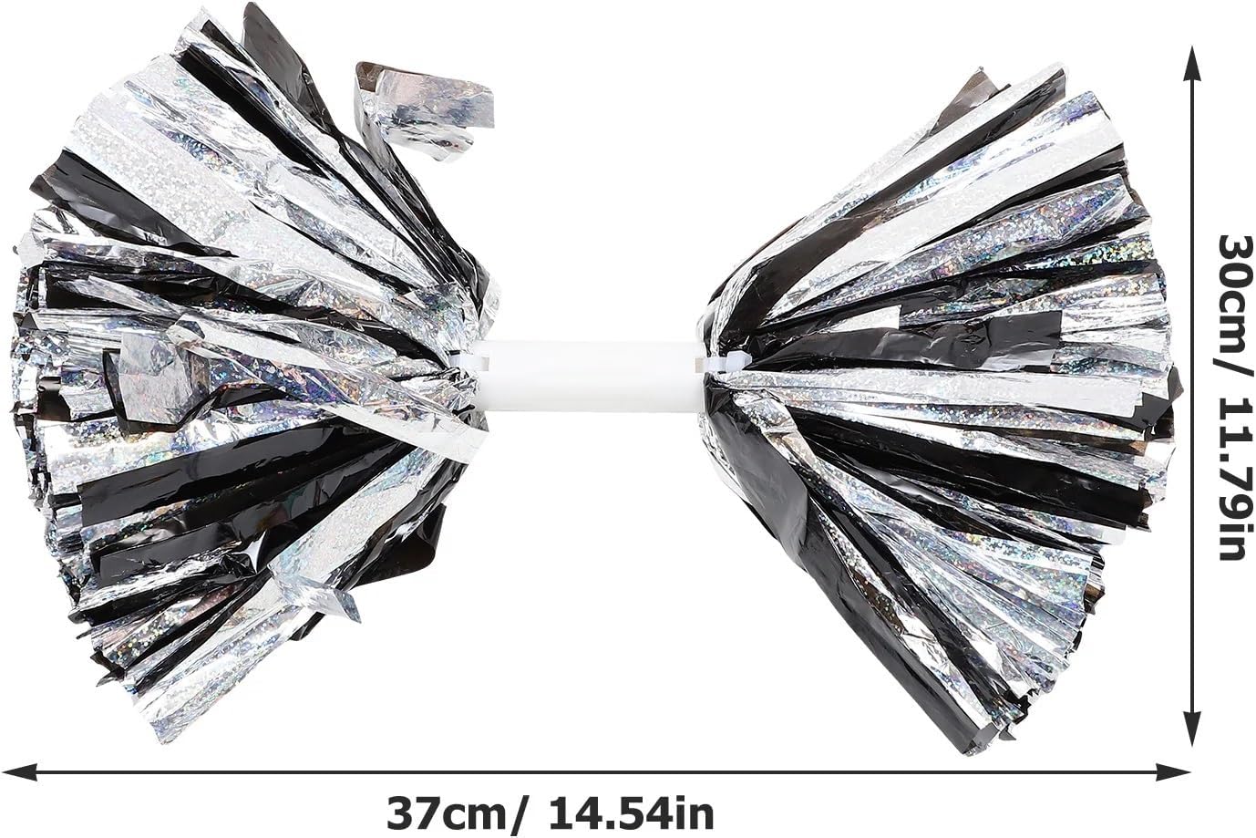 Cheerleading Pom Poms 4Pcs PVC PES Membrane Reusable Cheer Pom Poms Lightweight Portable Cheerleading Prop for Performances Pom Poms Cheerleading