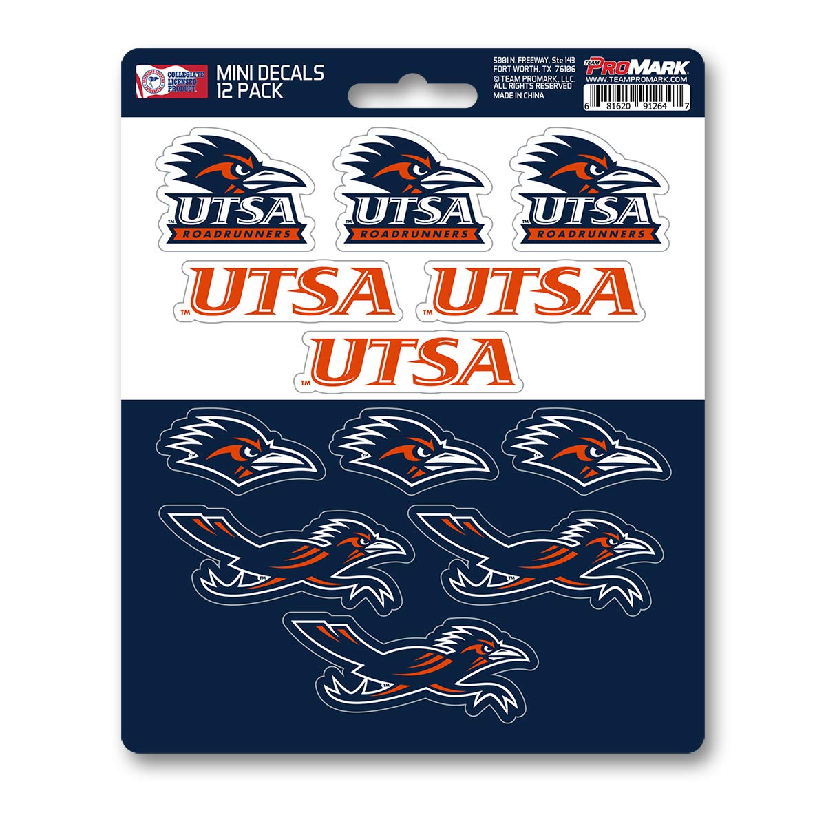 FANMATS NCAA Unisex-Youth NCAA Mini Decal 12-E2pk