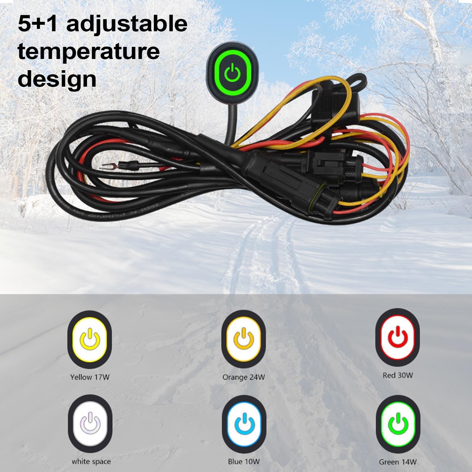 Manopole Moto Riscaldate Riscaldamento Rapido Regolabile Elettrico | Antiscivolo Per Accessori Moto Invernali Scaldamanubrio E Manopole Riscaldate Guida Freddo Attrezzatura