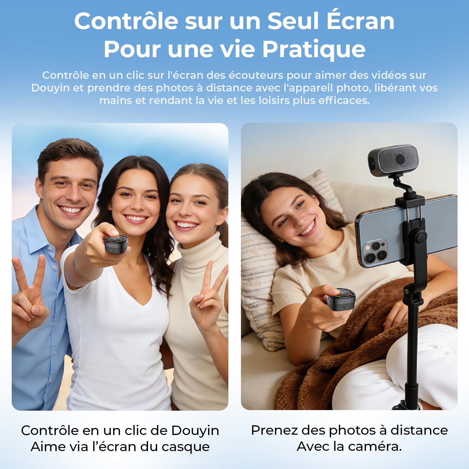 NE70 AI Écouteur Traducteur Instantané avec Écran LCD, 150 Langues et 9 Modes de Traduction, Traducteur Vocal Instantané en Direct Bluetooth 6.0, Oreillette Traduction Instantanée 60H pour Voyage