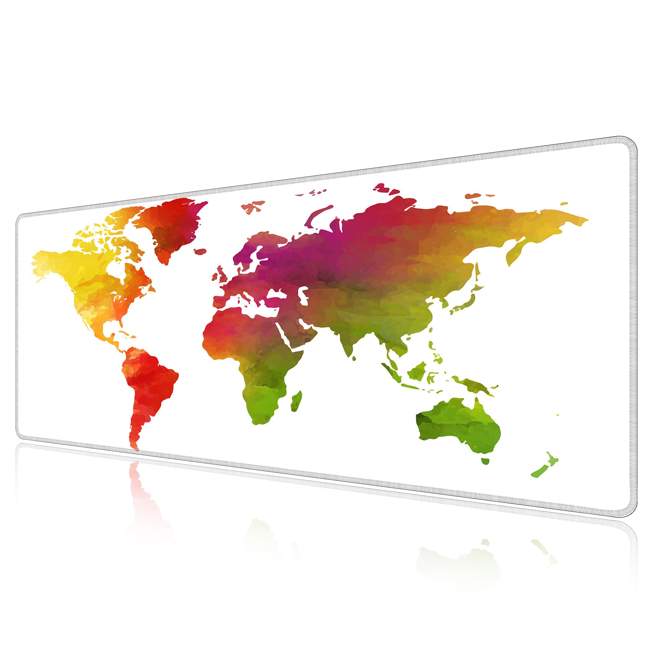 LL-COEUR Alfombrilla de Ratón Grande para Juego Mapa 120x50x0,3CM Almohadilla de Escritorio Teclado Ordenador XXL Speed Gaming Mousepad L