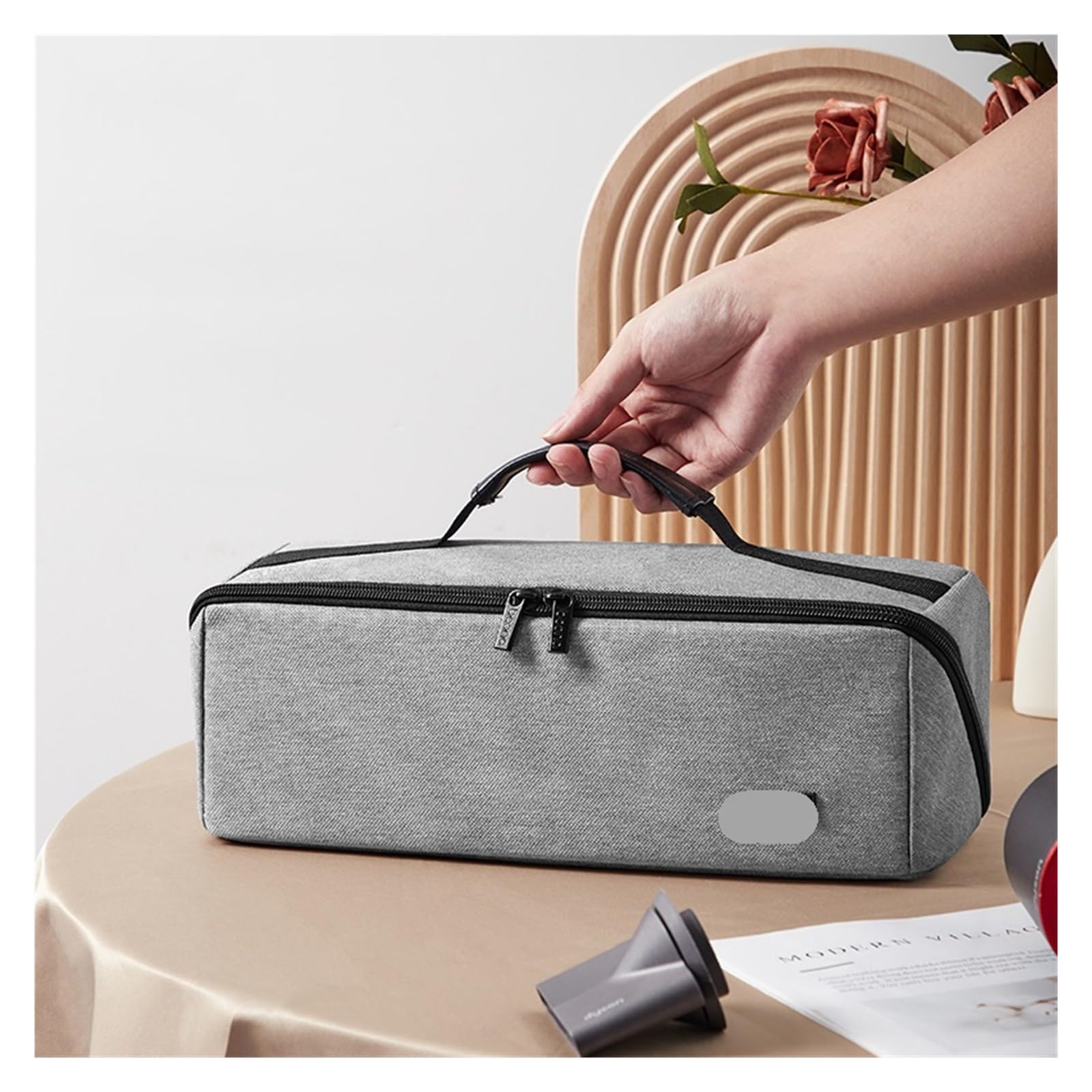 Tasche für Lockenwickler Haartrockner Aufbewahrungstasche Tragbare wasserdichte Reise Organizer Taschen Kosmetiktasche