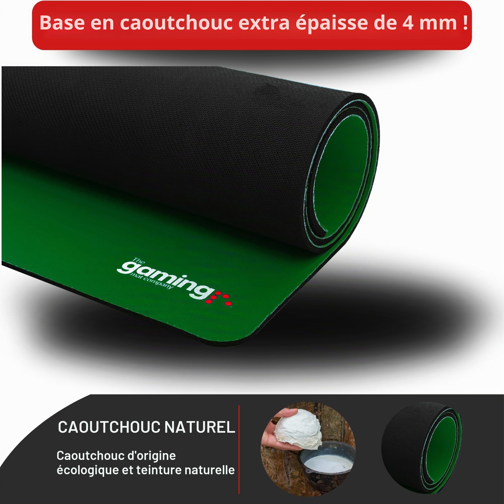 The Gaming Mat Company 84 cm x 84 cm - Tapis de table noir de qualité supérieure - Poker, pont, dominos, mahjong, jeu de cartes - Housse de table de jeu carrée - Dessus et tapis pour jeux de cartes