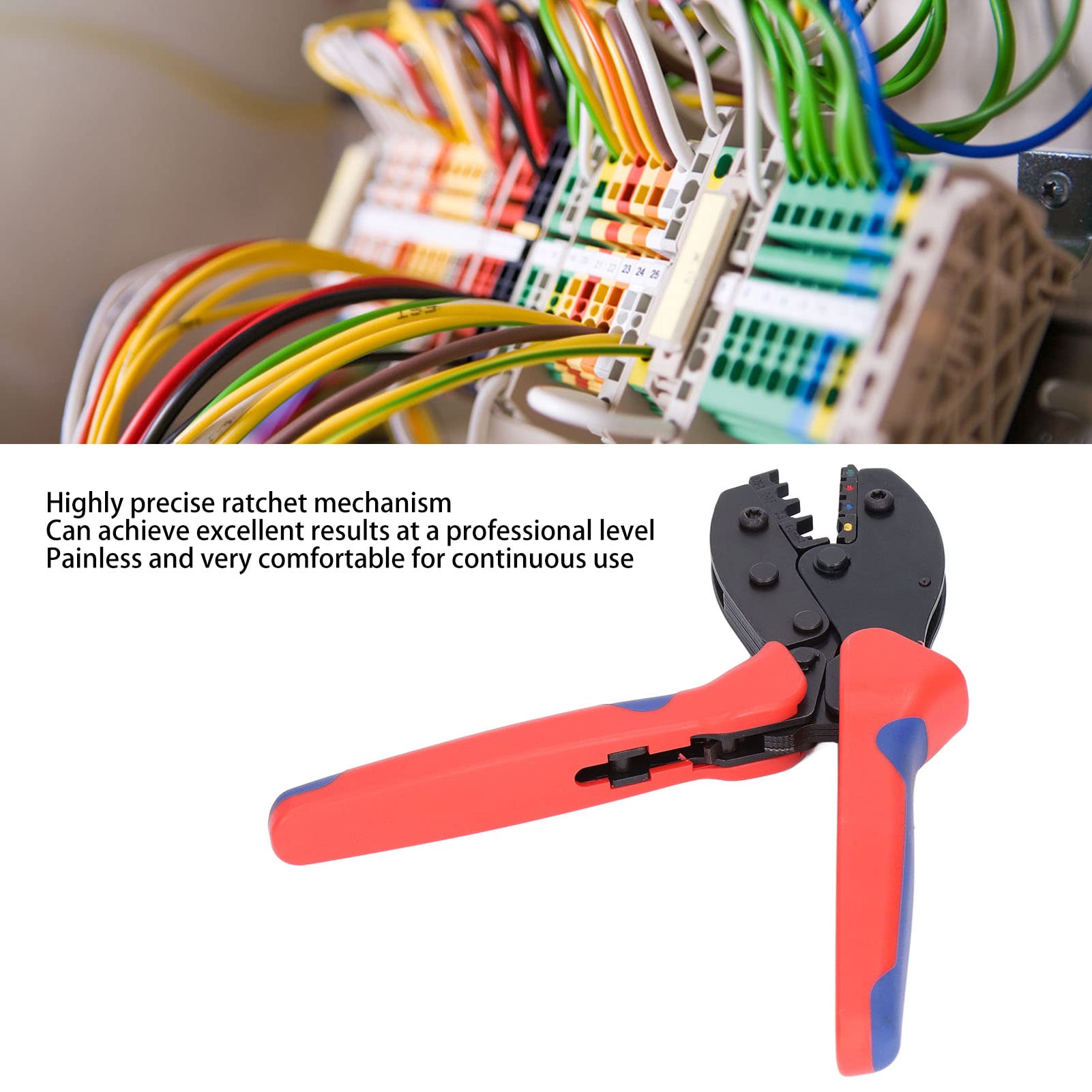 5 Pz/Set Pinza a Crimpare, Pinza a Crimpare per Cavi, Pinza a Crimpare per Cavi in ​​acciaio Al Carbonio, Strumento a Crimpare per Connettori Elettrici Isolati