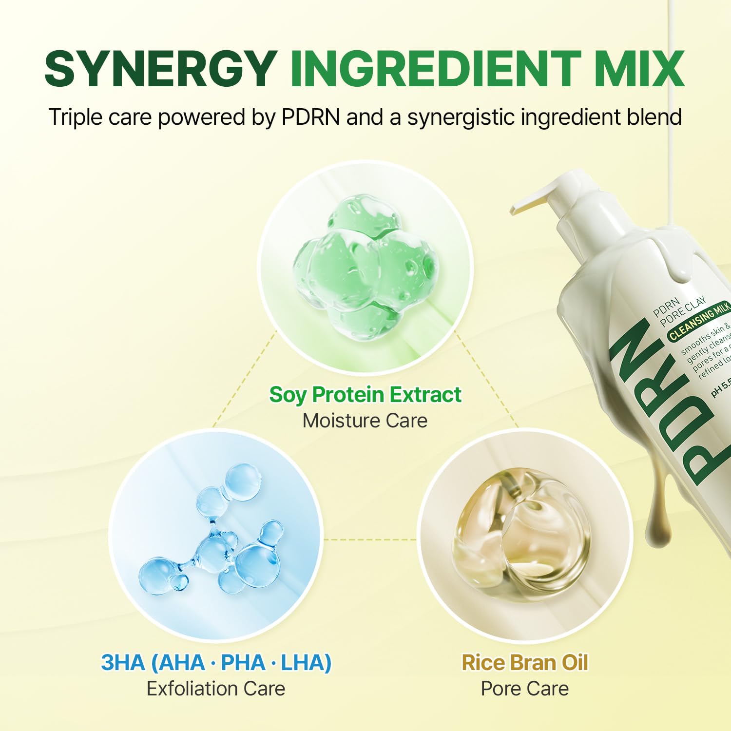 MAKE P:REM PDRN Pore Clay Cleansing Milk, Hydrating Gentle Face Wash for Sensitive Skin, Korean Face Wash, 16.90 fl.oz. (500ml)