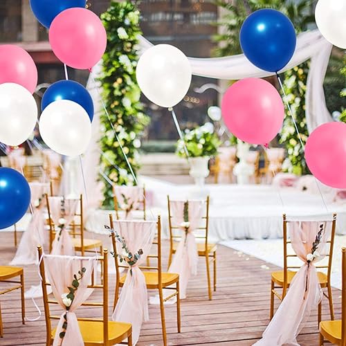 Miniatura 6 de 100 globos gruesos de 12 pulgadas, 11.29 oz para cumpleaños, boda, baby shower, graduación, aniversario, fiesta, decoración, blanco, rosa, azul