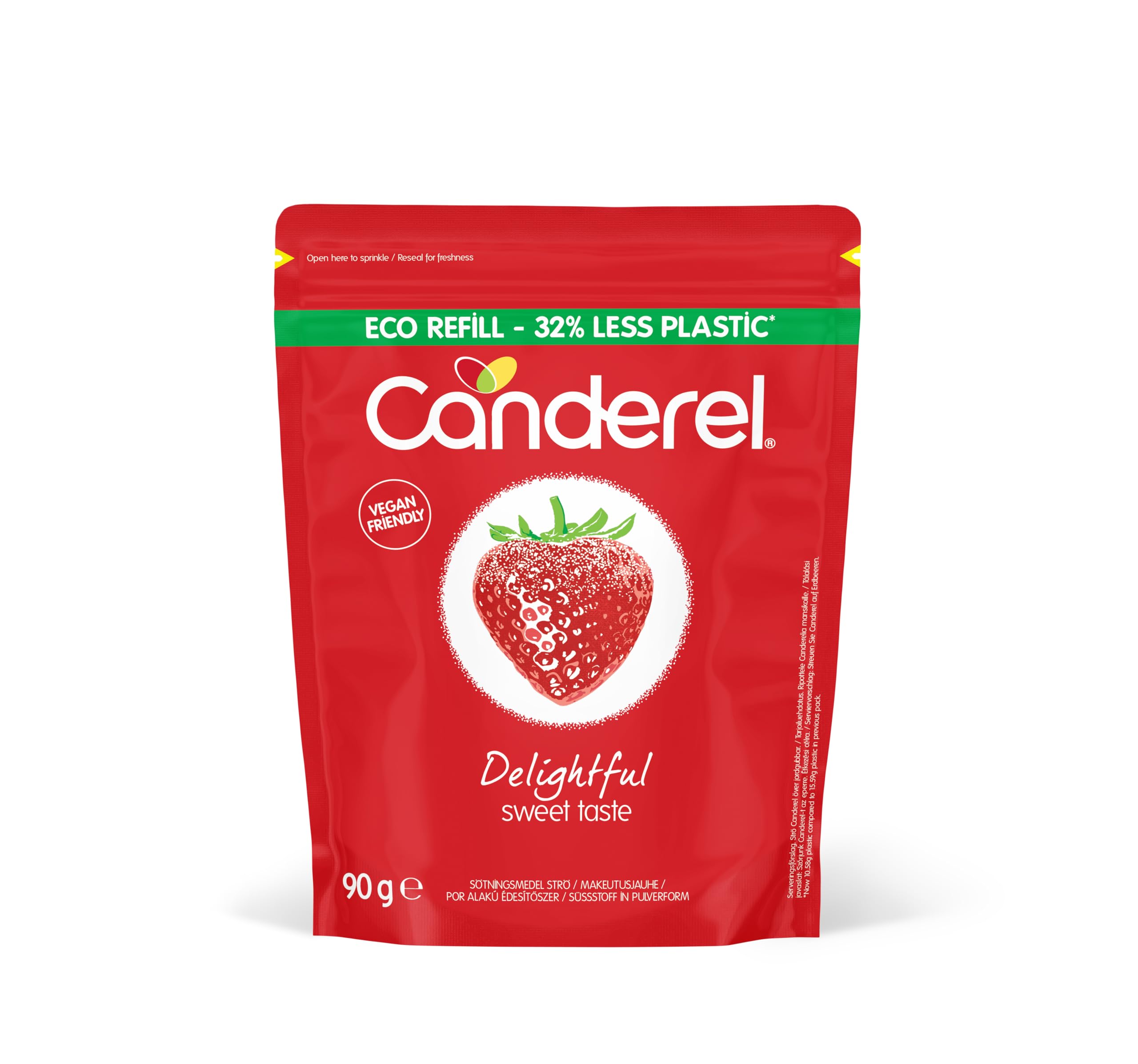 Canderel Nachfüllpackung Süßstoff 4x90 g Streusüsse Sucralose Tafelsüße
