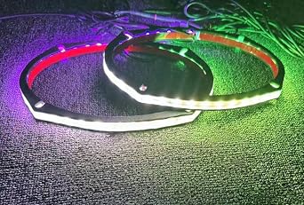 2PCS 69 Dream Color Chase LED Speaker Lights - RGB Car Speaker Rings Spacer Ring Light Kit for Cars, Trucks, Boats & Powersport Vehicles - Bluetooth/Remote Control
