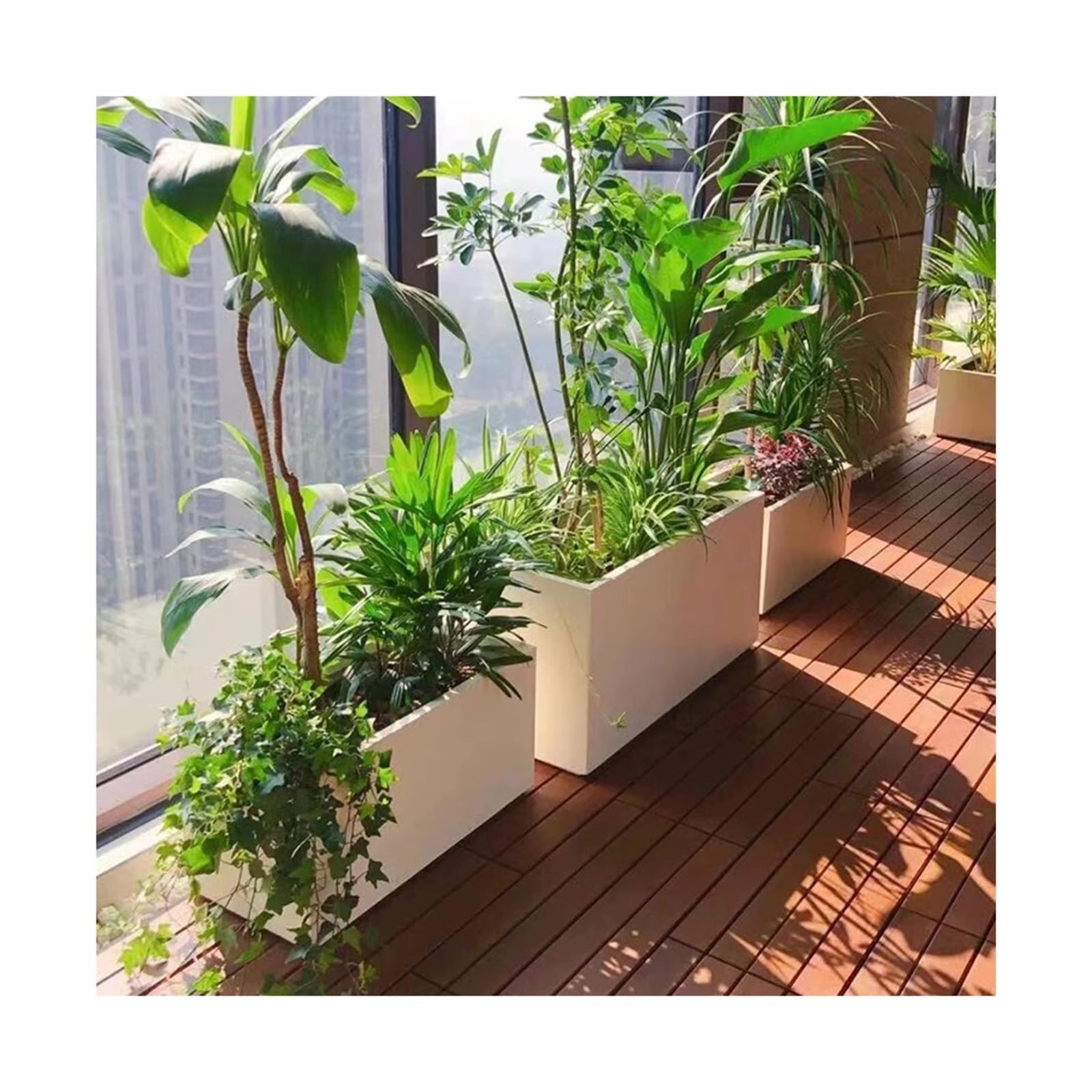 Uliczny plantator Zewnętrzna skrzynka na kwiaty Taras dachu Dziedziniec zewnątrz
