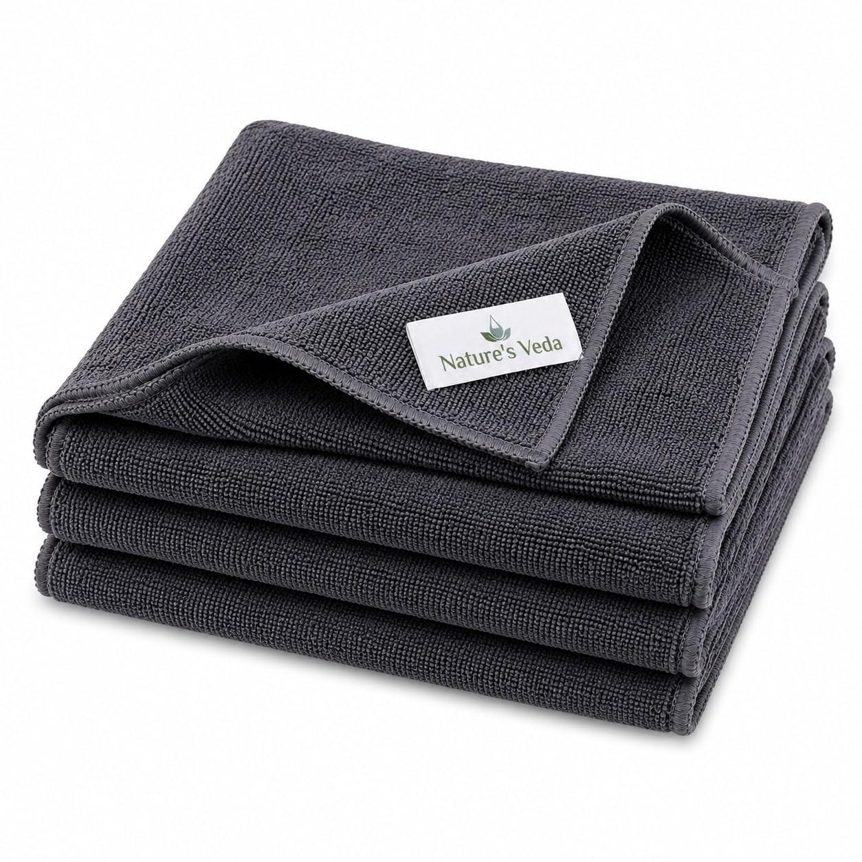 Microfiber Cleaning Cloth 300 GSM Ultra Soft Lint-Free Multipurpose Microfiber Towel for Car, Kitchen, Glass, Electronics & Home Cleaning Dusting Cloth (Grey) 300-GSM 40x40 CM (Pack of-1)-image-4