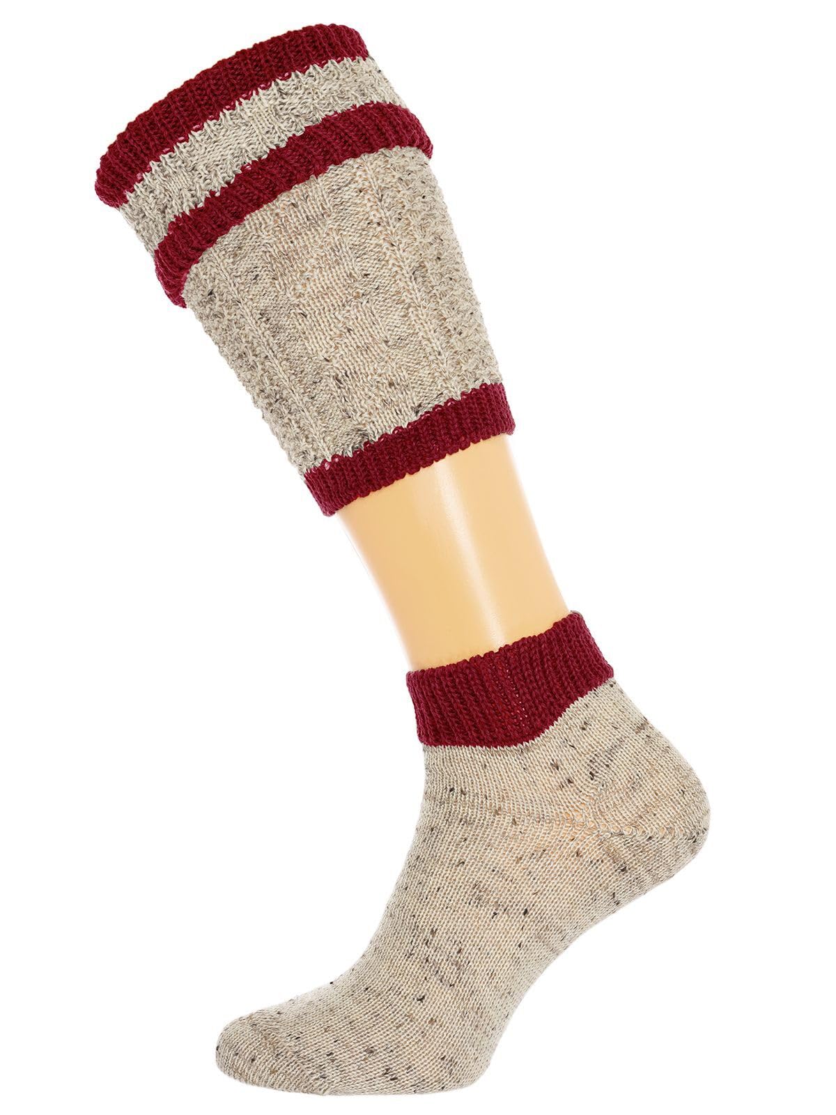 Lusana Herren 2-teiliges Loferl-set Loden Tweed Trachtenstrümpfe