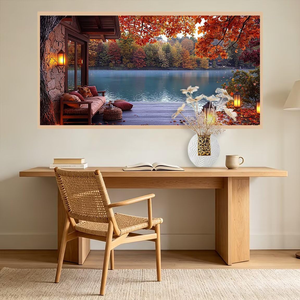 Diamond Painting Herbst, Diamond Painting Erwachsene Groß 140x70cm -0402