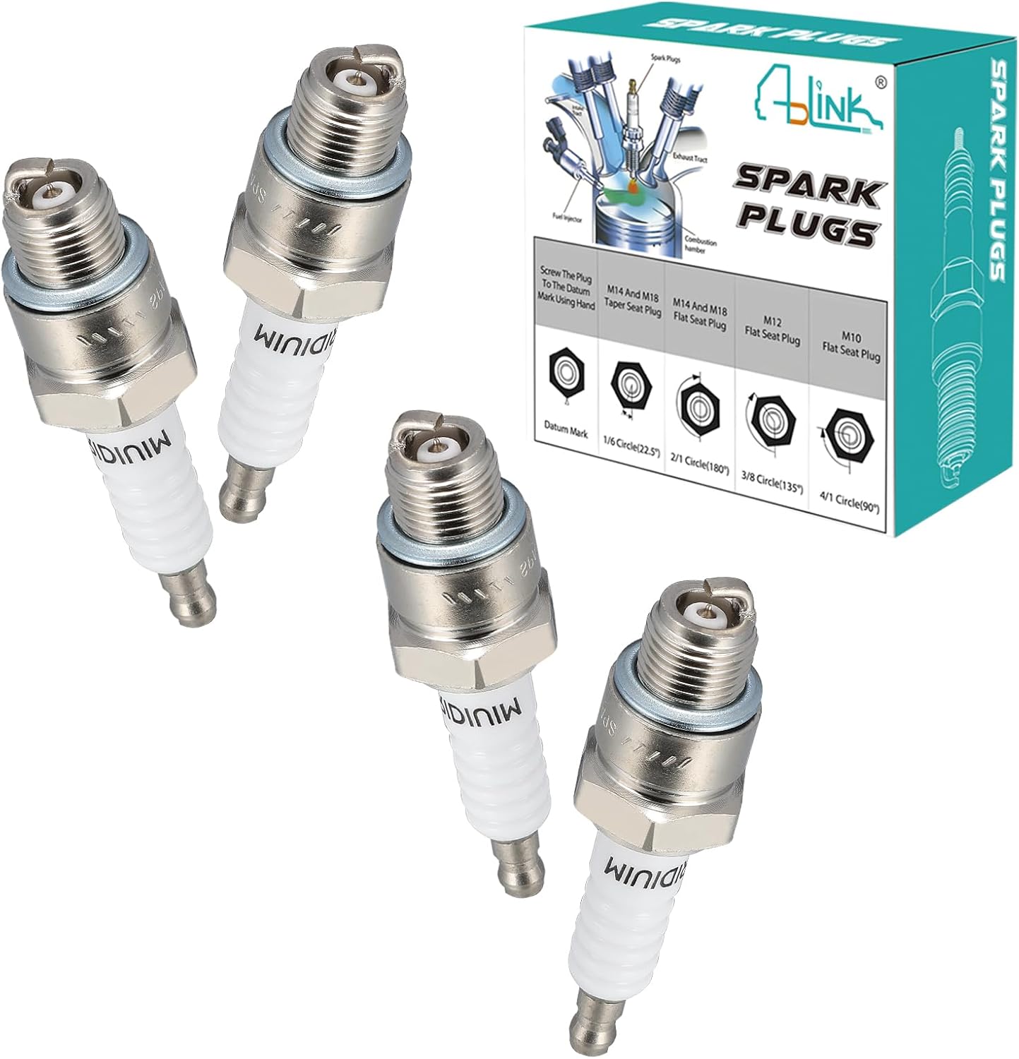 1134 BR8HS10 Spark Plugs Pack of 4 Duble Iridium For Tohatsu 2Stroke