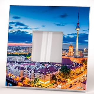 Skyline Downtown Berlin View City Germany Wall Framed Mirror Printed Decor Fan Art Home Design Gift