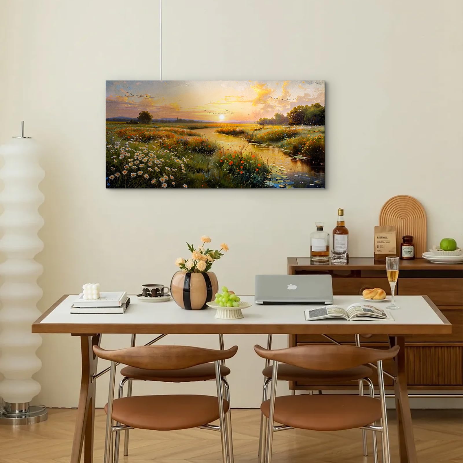 hyidecorart Tableau Decoration Murale Fleurs Moderne Salon 50x100 cm