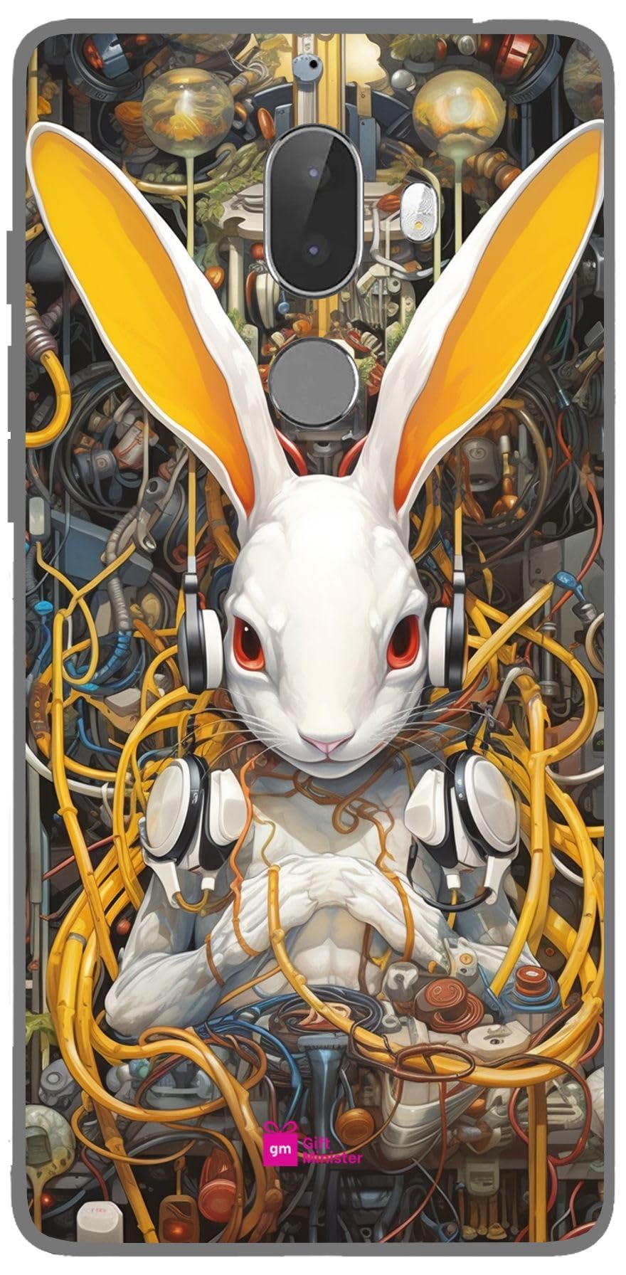 Gift Minister TPU Soft Silicon Designer Cover for Tenor 10.Or G Golden Rod Back Case - Bunny Ears Music Player Headphones Asaf Hanuka Twisted Futurism Yellow Toyen Poster Art Dustproof 1Pcs 1695W