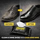 KRITVA - Sneaker Shoe Cleaning Wipes 160 Count | Instant Shoe Cleaner | Quick Remove Dirt & Marks | Portable Travel Pack of 2 (80 Piece in Each Pack) gallery image