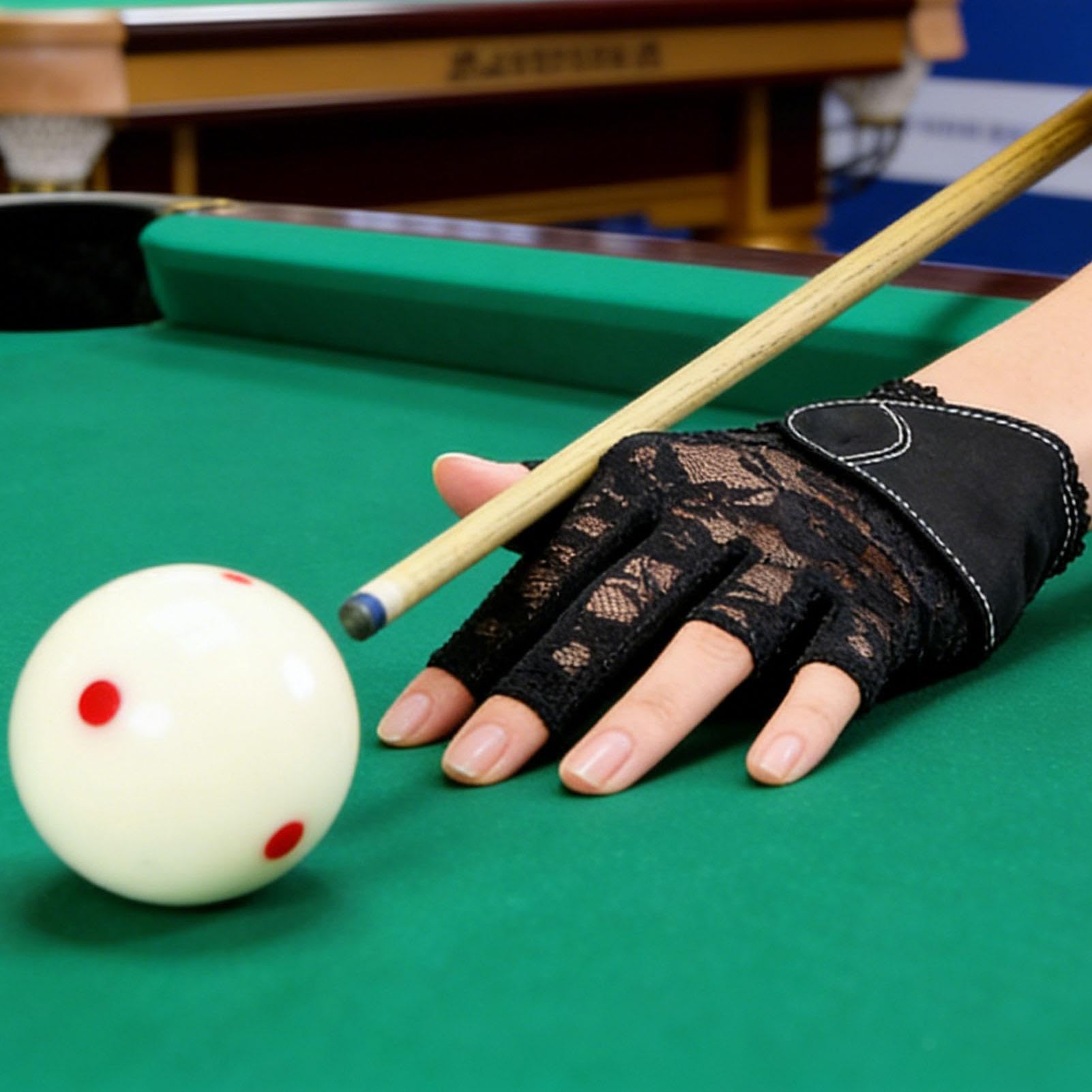 Generico Guanto per Stecca da Biliardo - Guanto in Pizzo Donna per Biliardo | Traspirante per | per Allenamento Gare Casa Torneo All'aperto Bar Palestra