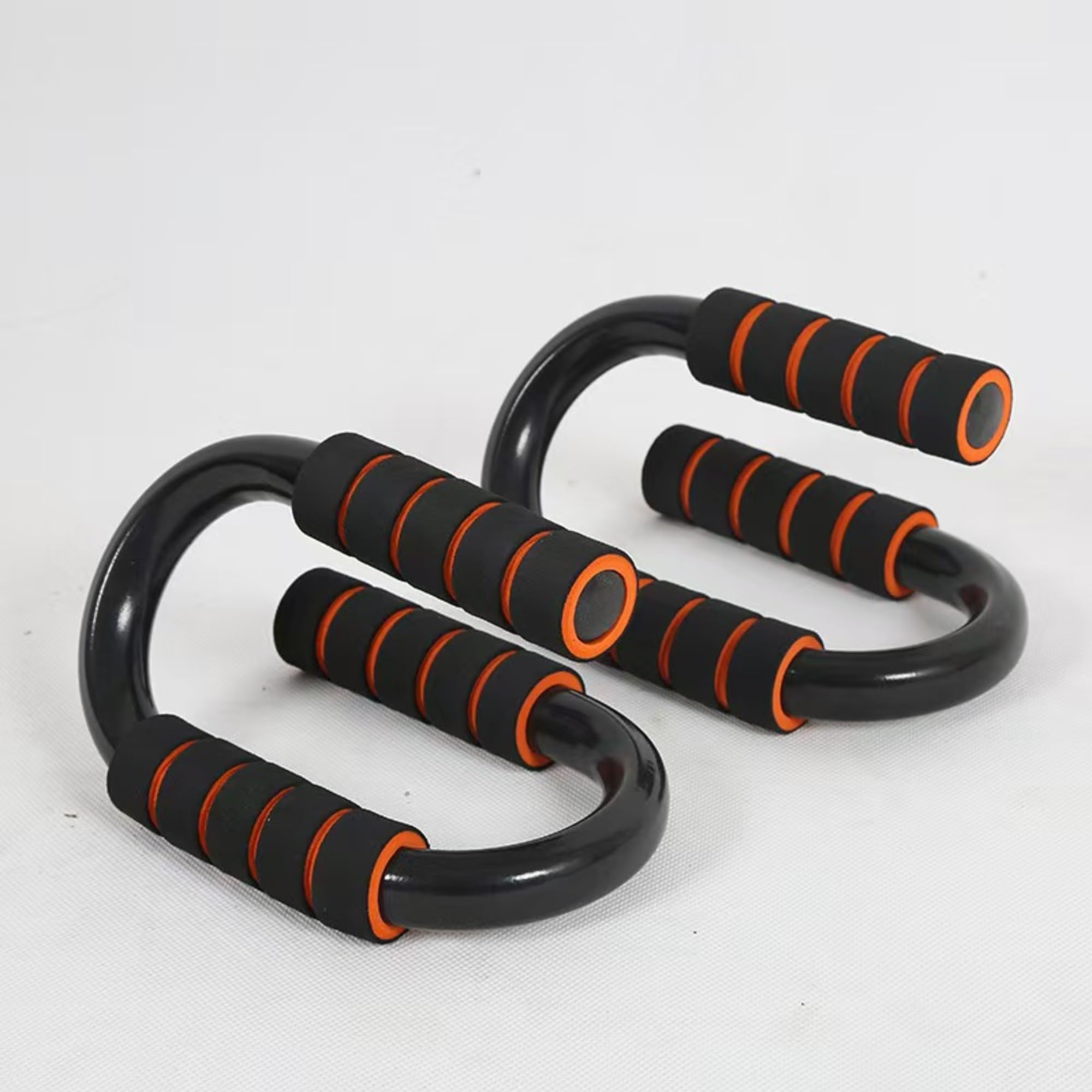 Push-Up Stands with Comfortable Foam Handles – Stable, Non-Slip Bars for Upper Body Strength & Home Fitness (Black)