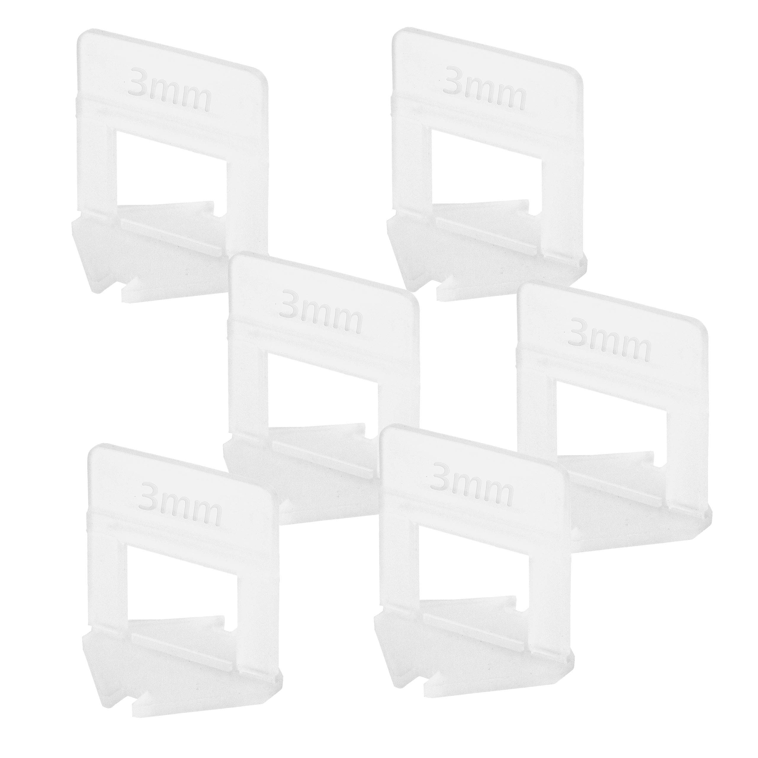Lantelme Lot de 1000 languettes de nivellement pour aider à la pose de carrelage 1 à 4 mm, transparent