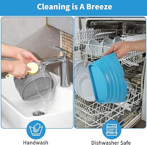 Miniatura 6 de OUTXE OUTXE - Juego de 3 forros de silicona para olla de cocción lenta de 6 cuartos de galón divisor de silicona reutilizable y a prueba de fugas