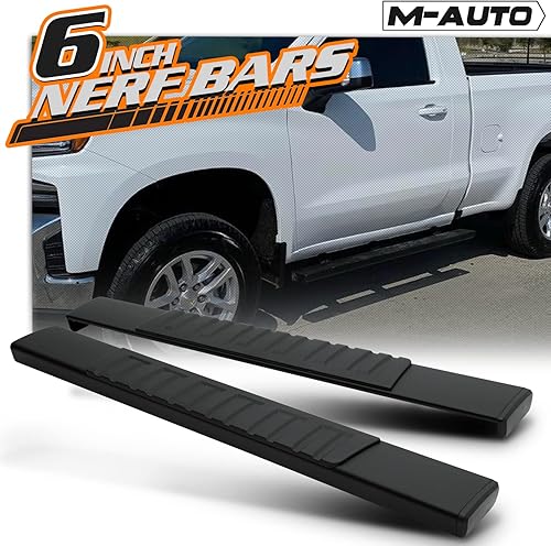 Miniatura 5 de M-AUTO Estribos laterales de repuesto de 6 pulgadas para Chevrolet Silverado GMC Sierra 1500 2500HD 3500HD 3500HD 2020 2021 2022, estilo de fábrica,