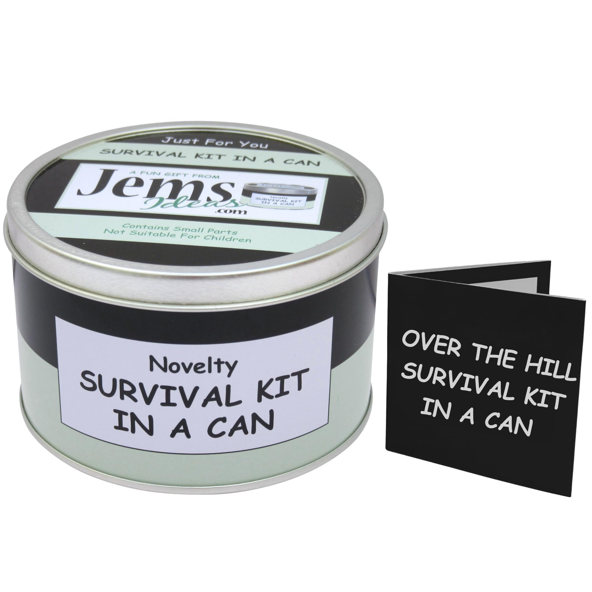 Survival Kit In A Can Men's Black/Mint Over The Hill – Funny Birthday Gift For Or Wo – Humorous Getting Older Present & Novelty Keepsake For 40Th, 50Th, 60Th Or Retiret ()