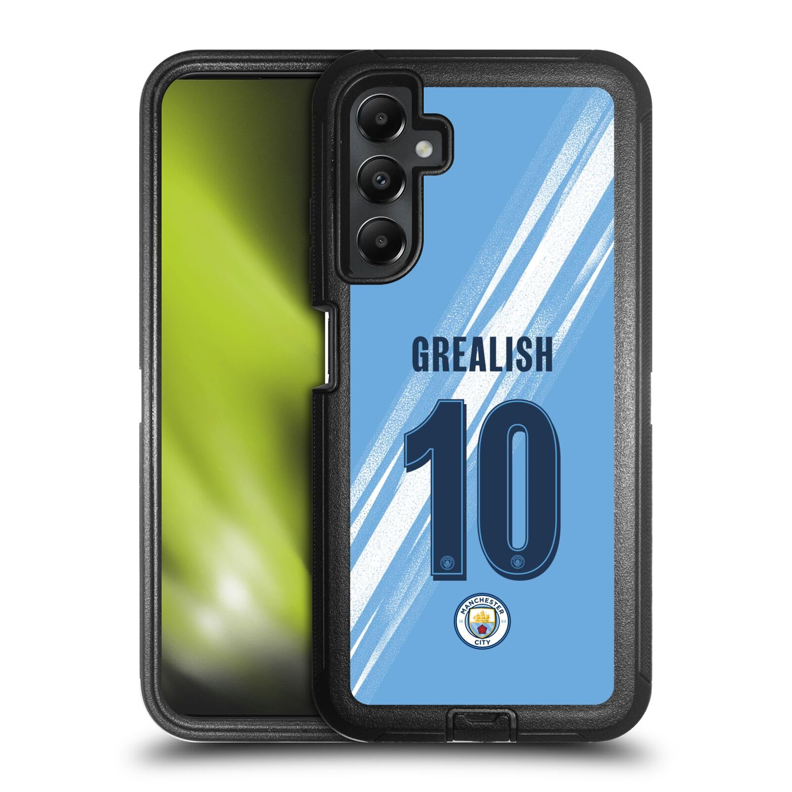 Head Case Designs Officially Licensed Manchester City Man City FC Jack Grealish 2025/26 Players Home Kit Ultra-Armoured Shockproof Case [Military Grade Protection] Compatible With Samsung Galaxy A05s