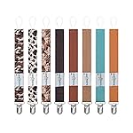 babygoal Baby Neutral Pacifier Clips, 8 Pack Binky Paci Holder Clips for Baby Boys and Girls Fits Most Pacifiers and Binkies 8MP46-B