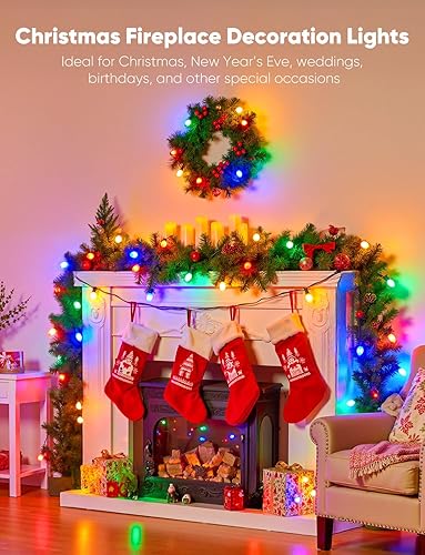 Miniatura 7 de Luces LED vintage C9 de Navidad para exteriores, cadena de luces C9 de 150 pies con 150 bombillas inastillables, impermeables, conectables, luces