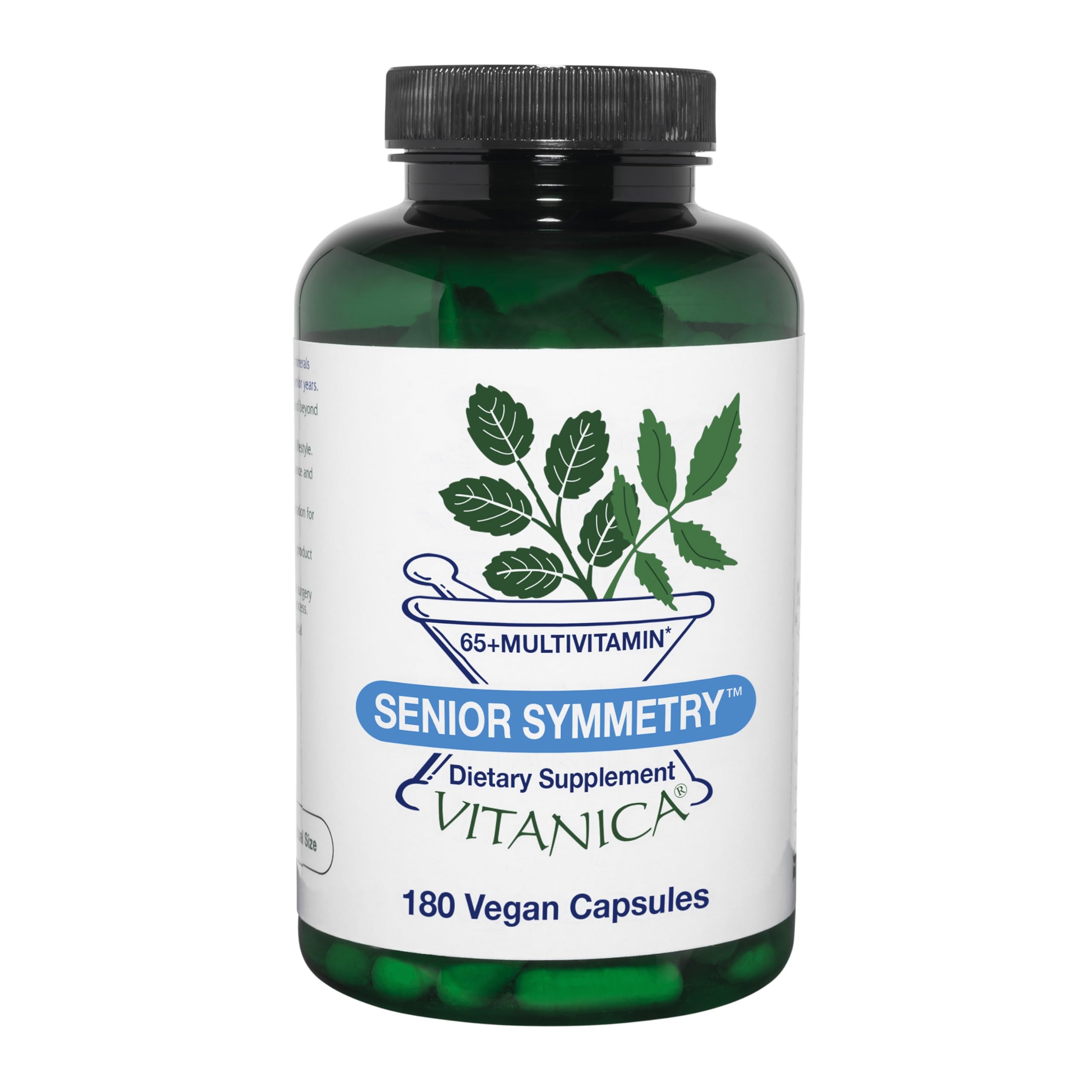 Vitanica Senior Symmetry, Multivitamin for 65 Years+, Vegan, 180 Capsules