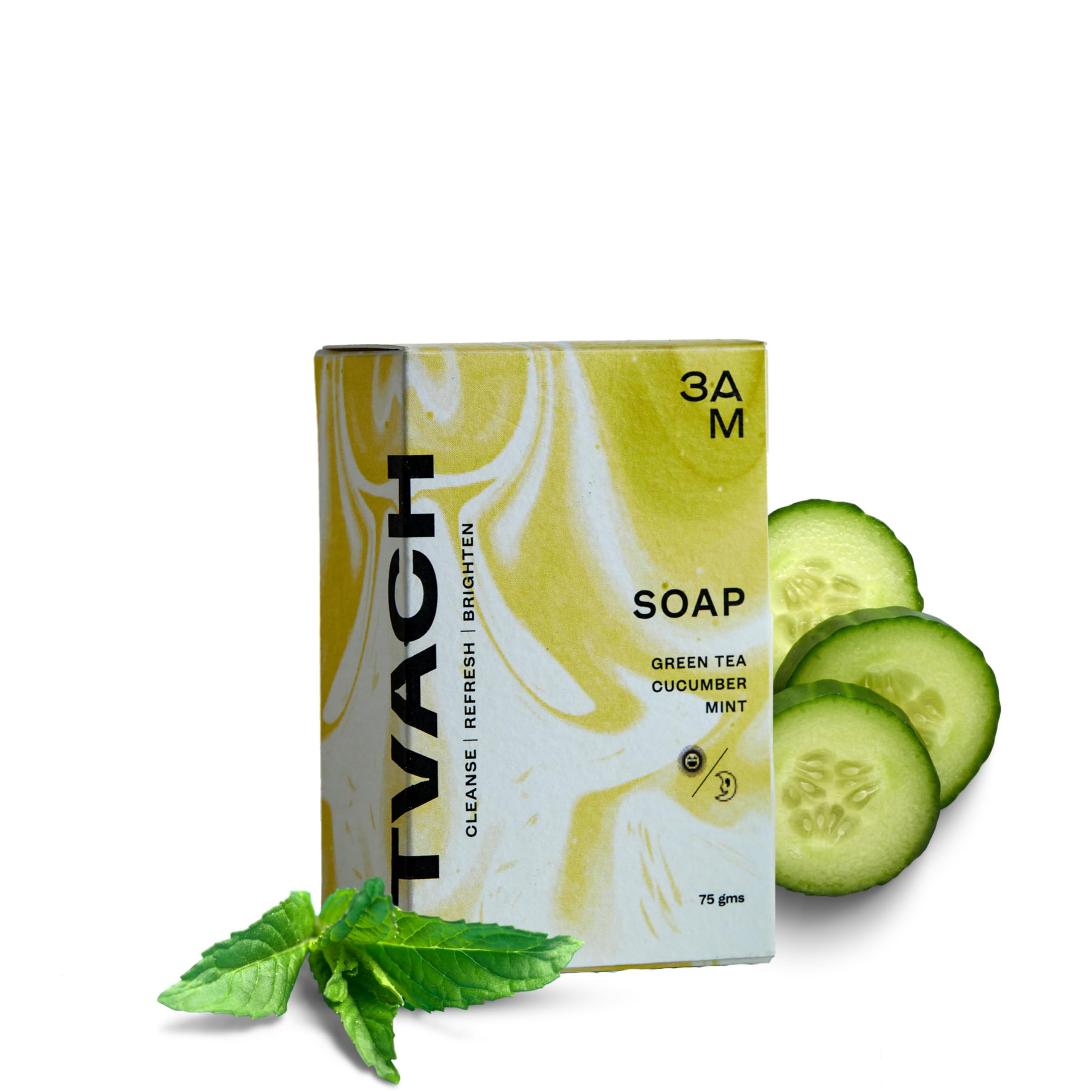 3AM Freshness Soap | Mint | Cucumber | Green Tea | Refreshing | Cooling | Soothing | Suitable for all skin types | Plant based | 75 gms
