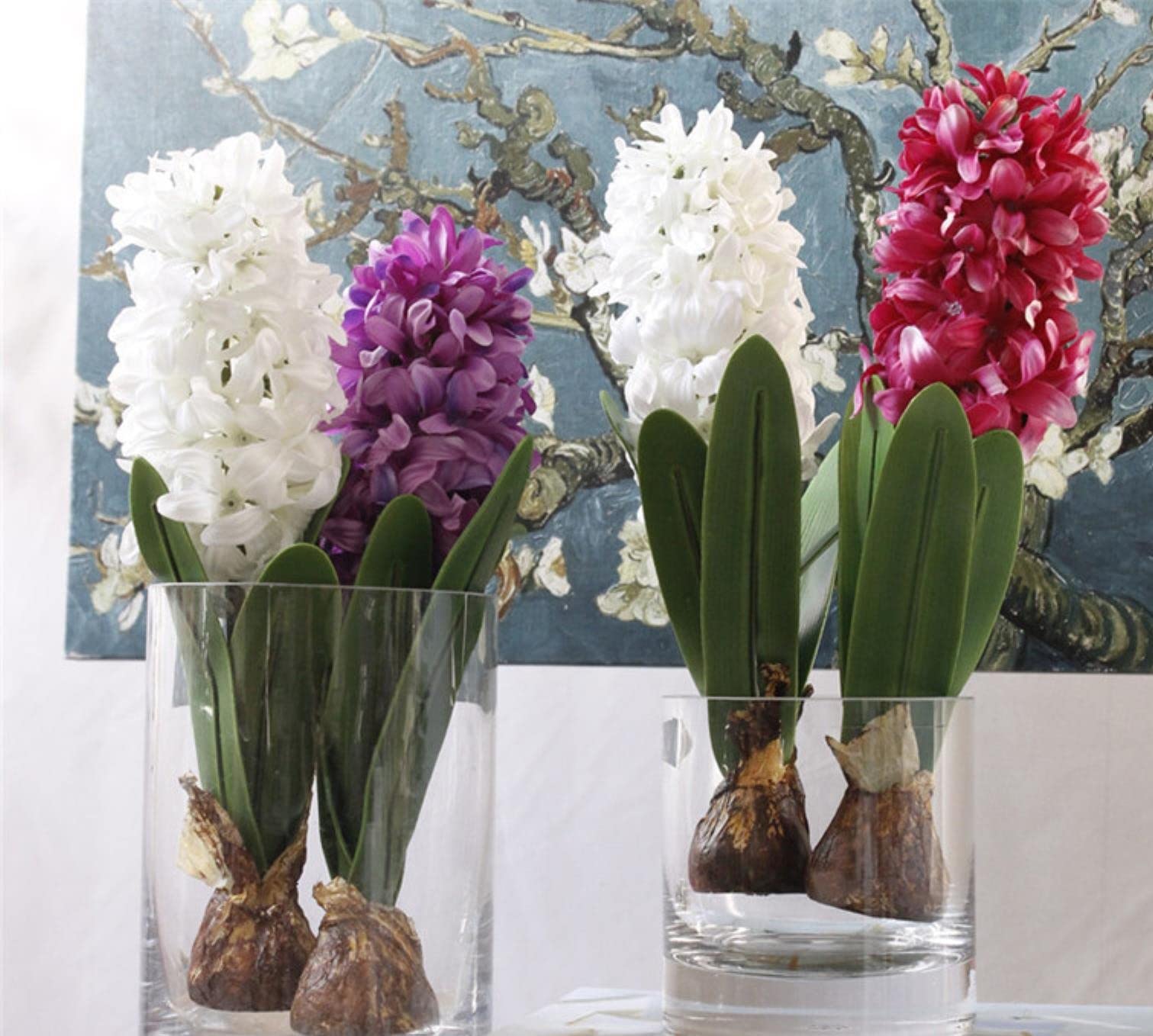 Amazon.de: PUYYDS 1 STCK Knstliche Blume Hyazinthe mit Zwiebel Hausgarten  Hochzeit Tisch DIY Simulation Blatt Dekorative Blumen Zubehr Pflanze