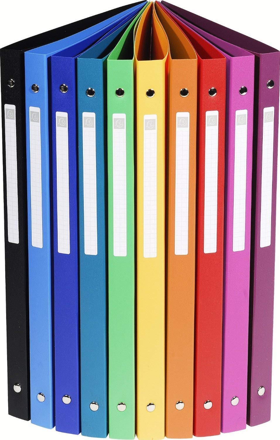 20er Pack Exacompta 51299E Ringbuch (PP 500µ, 4 Ringe, Rücken 20mm, blickdicht, DIN A4) 10 Farben