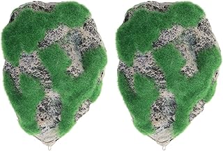 POPETPOP Rochas Artificiais 2 Peças Musgo Voador L - Ornamento de Tanque de Pedra-Pomes de Resina - Decoração de Aquário Decoração Flutuante Suspensa Peixe Realista Decorações Decorativas