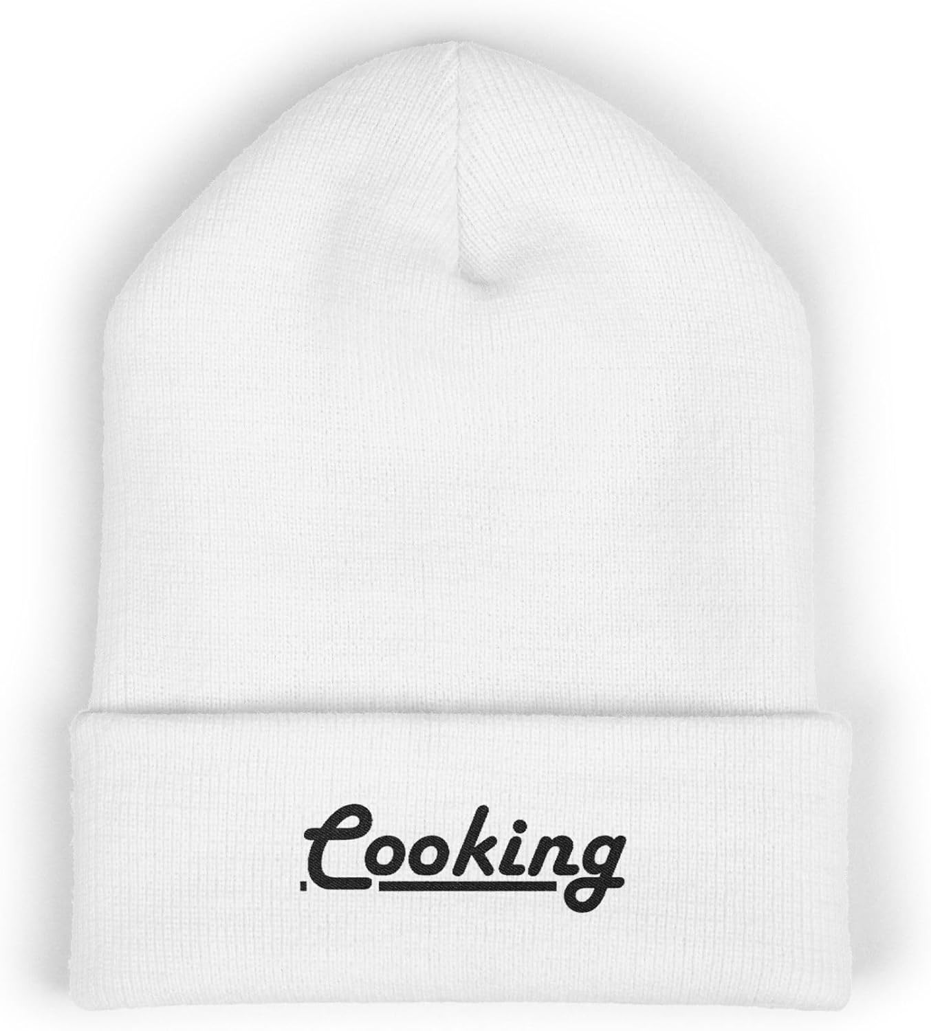 Premium Classic Cuffed Beanie Hat Gift with Cooking Embroidery Message