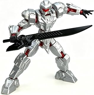 6in 3D Printed Action Figure T Robot 13 Already Assembled Upgraded Joint | Fully Jointed,Multiple Interchangeable Hands & Weapons,Stop-Motion Animation For Home Office Gaming Desk