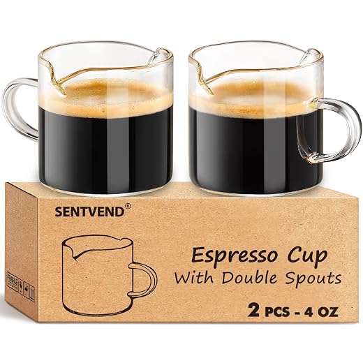 Set of 2 Double Spout Espresso Cups