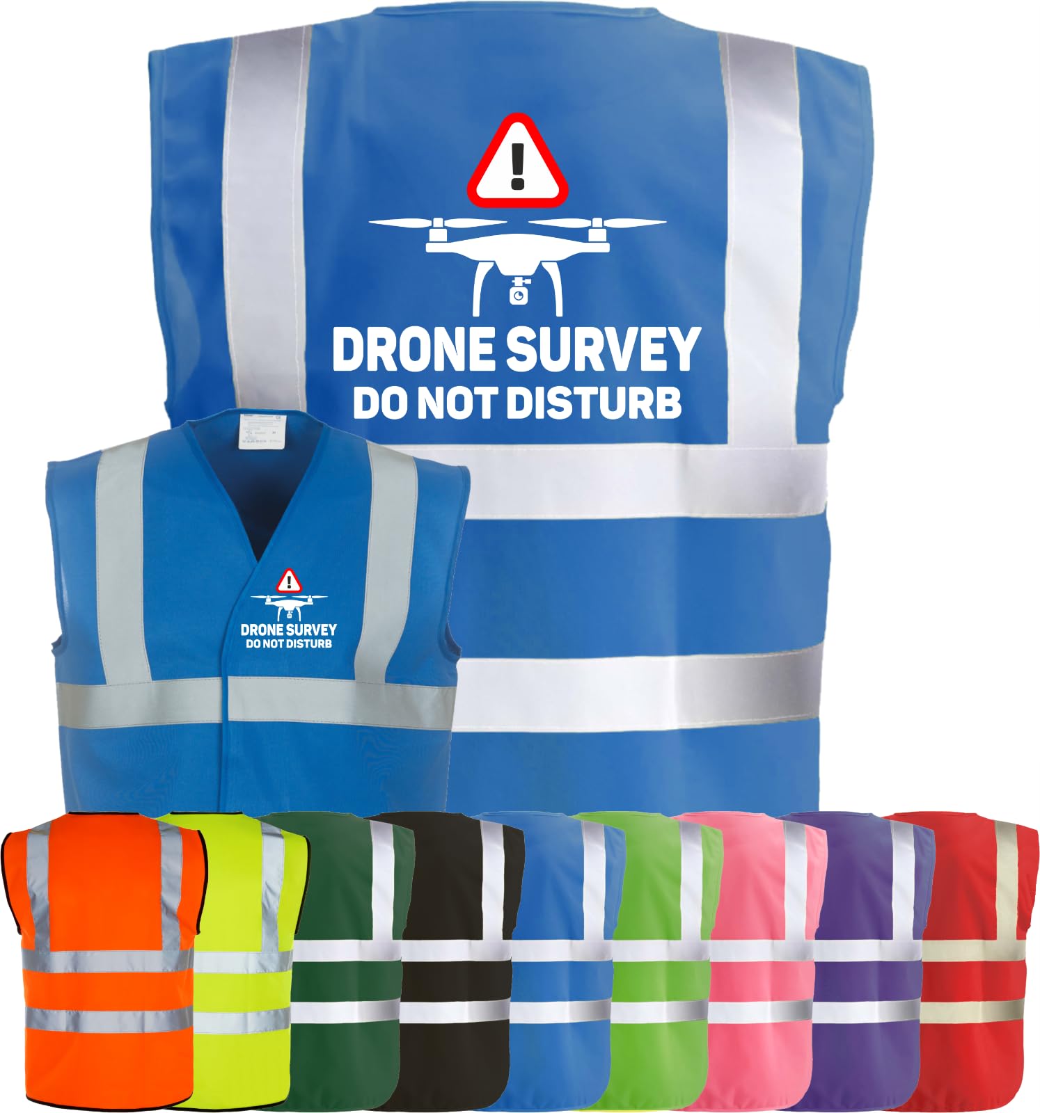 Corporate Togs DRONE SURVEY Operator Waistcoat - Quadcopter UAV Hi-Vis Safety Vest, Fastening Waistcoat Tabard, Fully EN471 | Protective Safety Wear