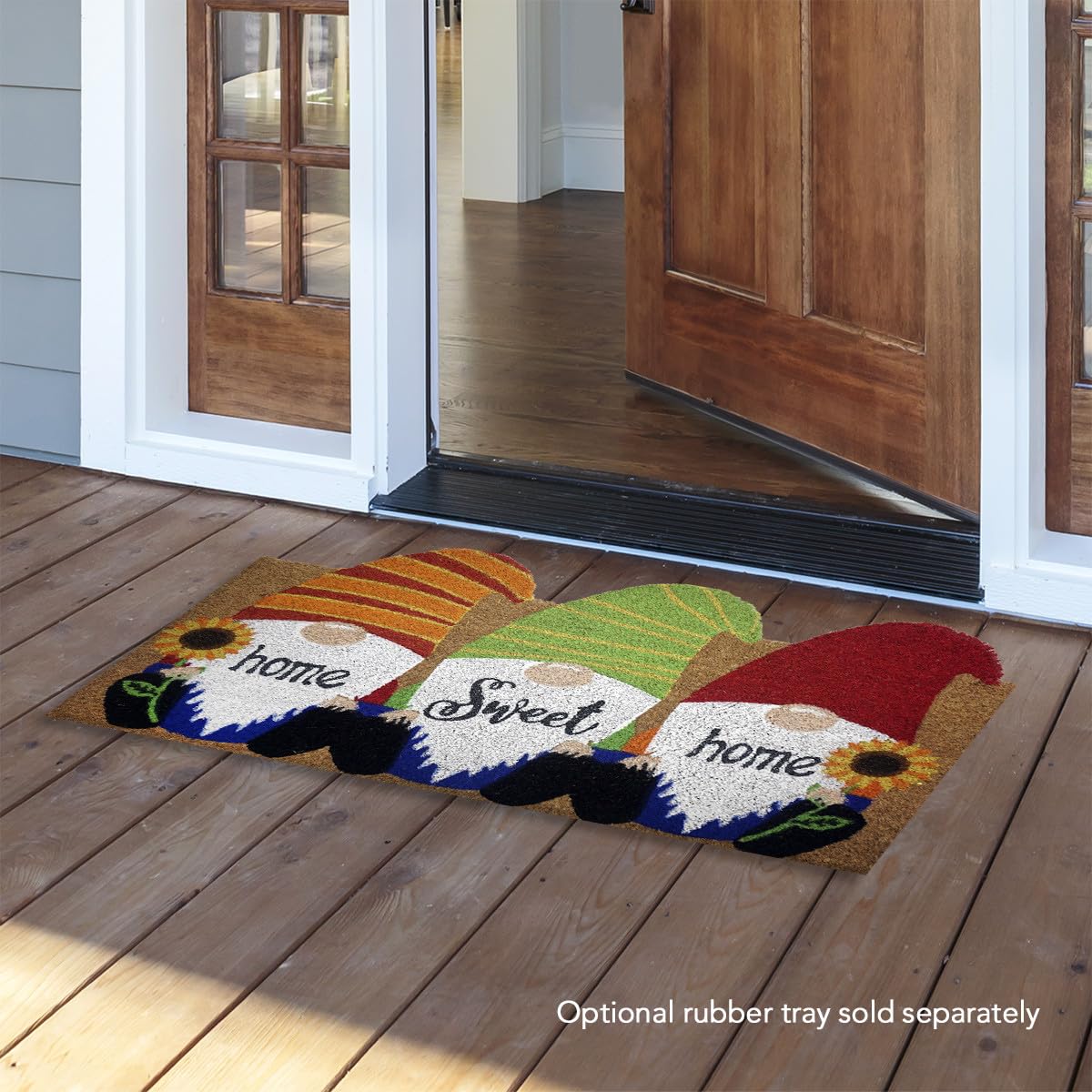 Briarwood Lane Paillasson en fibre de coco naturelle Motif nain de jardin 45,7 x 76,2 cm