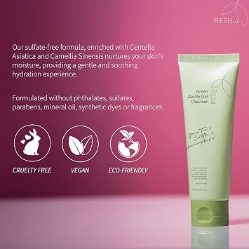 Gentle Gel Cleanser 120ml | Foaming Face Wash with Natural Plant Extracts for Sensitive Skin | Makeup Remover & Hydrating Facial Cleanser | Deep Pore Cleanse Without Drying