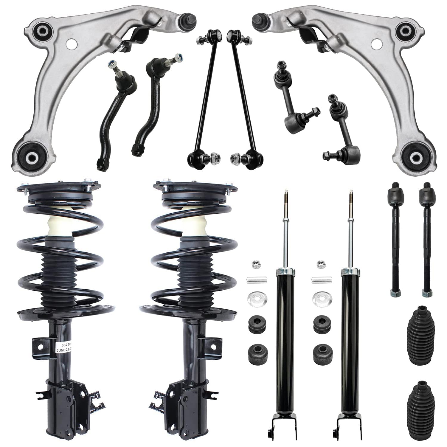Detroit Axle - 16pc Front Struts Kit for 2009 2010 2011 2012 2013 2014