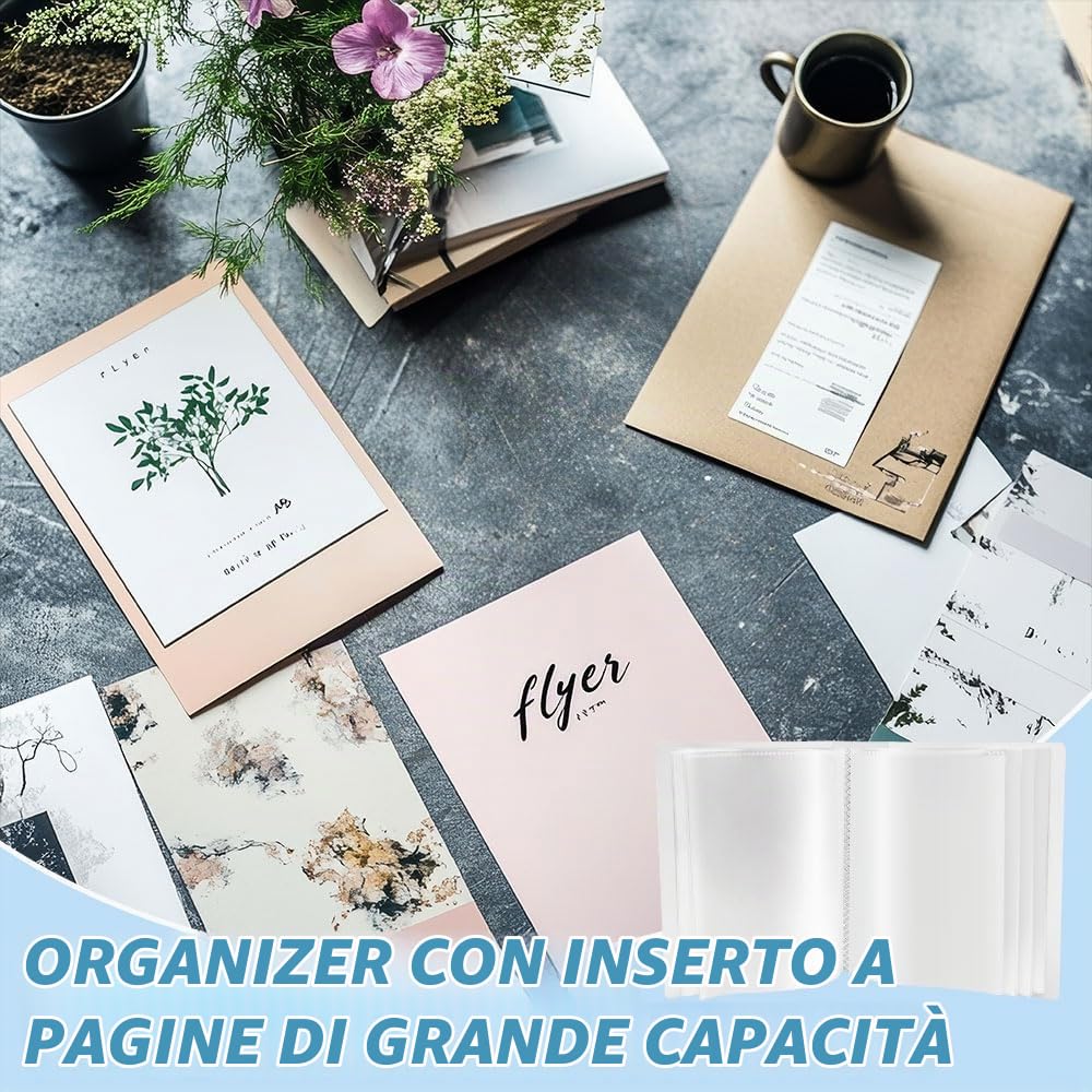 2 Pcs A6 Foto Maniche 200 Pagine Buste Trasparente Mini Libretto A6 11x15cm | A6 Mini Libretto di Archiviazione Borsa Album Fotografico per manuali, cartoline, adesivi, biglietti e foto